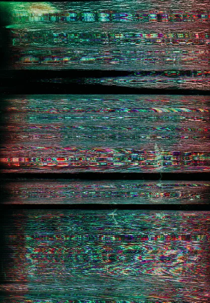 Digital glitch pixel noise texture red green dark — Stock Photo, Image
