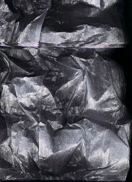 Grunge kaplama ezilmiş folyo dokusu gri eski film — Stok fotoğraf