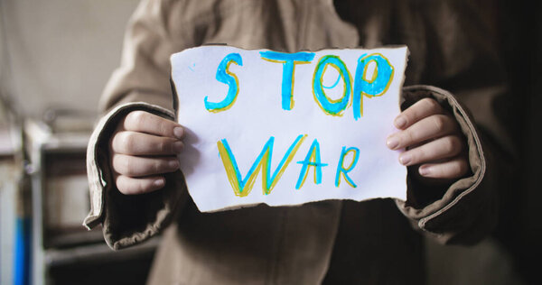 stop war save ukraine help poor kid hands
