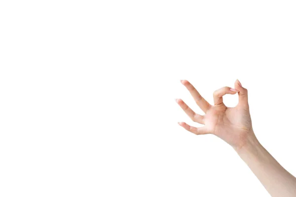 Finger cirkel reklam bakgrund hand sparkar — Stockfoto
