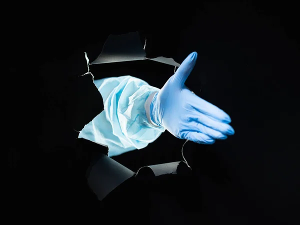 Arzt Handschlag medizinische Versorgung Chirurg Hilfe Hand — Stockfoto