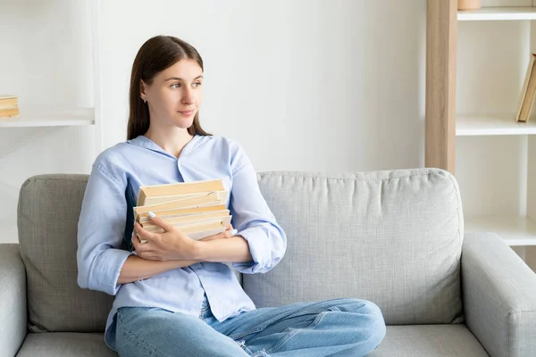 Female student home education preparing exam — Stock Photo, Image