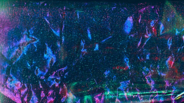 Buruşmuş holografik folyo dokusu sim çokrenkli