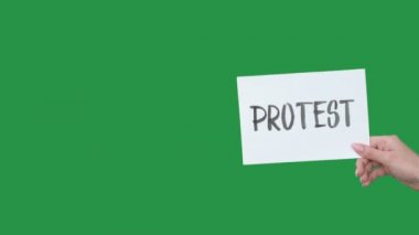 Protesto işareti karşıt hareket el vuruşu pankartı