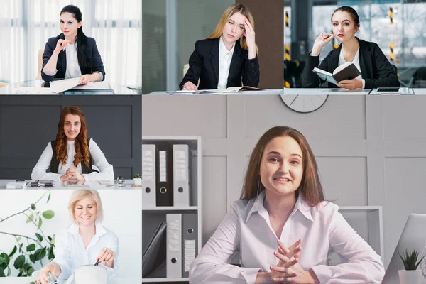 Video coaching elearning conference business women — Stock Photo, Image