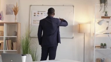 İş geliştirme satışı başarılı adam çizelgesi ofisi