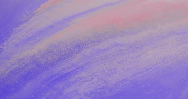 Barva tekutina vlna inkoust voda tok pastel růžová modrá — Stock video