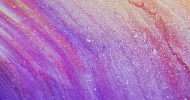 Fluido scintillante texture glitter flusso di inchiostro viola — Video Stock