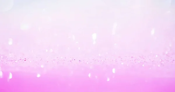 Desenfocado brillo superposición bokeh luz rosa motas — Foto de Stock