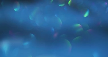 Bokeh parlak ışık parlaması neon halkalar akışını örtüyor