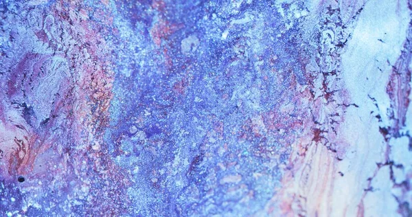 Třpyt inkoust pozadí barvivo mix modrá růžová skvrny — Stock fotografie