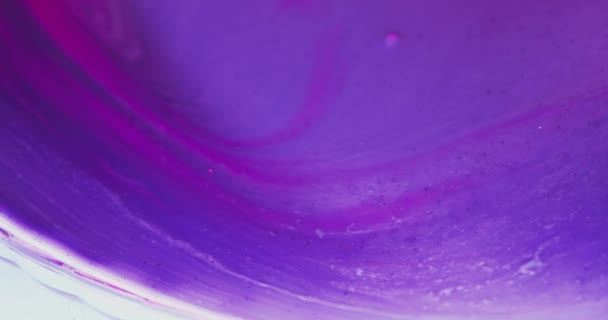 Farbe Flüssigkeit Welle Tinte Wasserfluss Neon lila Flüssigkeit — Stockvideo