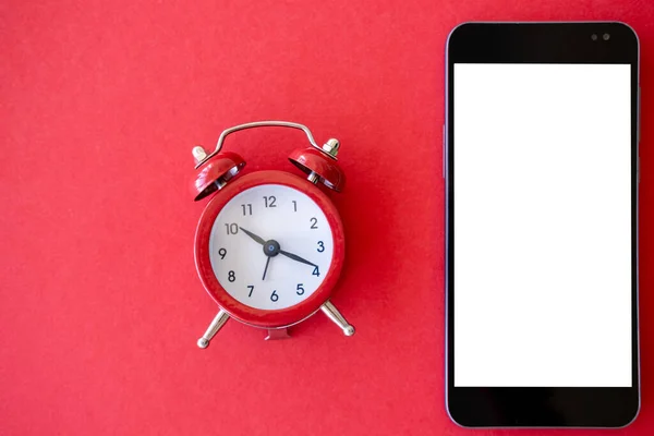 Mobile mockup alarm time digital information — 스톡 사진