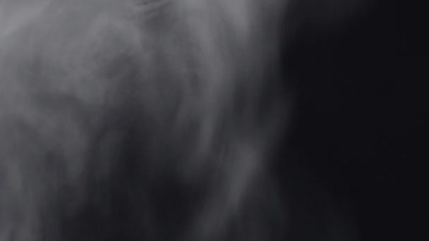 Облако пара дыма белый пар черный — стоковое видео