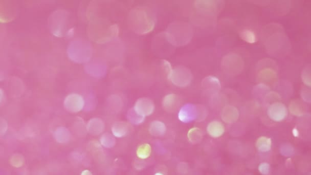 Bokeh light overlay blur circles texture pink ink — Stock video