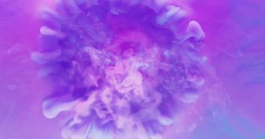 renk patlaması boya su damlası pembe mavi buhar