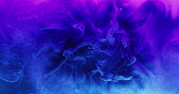 Glitter mist cloud paint water splash blue pink — 비디오