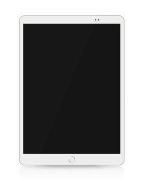 tablet blank screen portable gadget black white