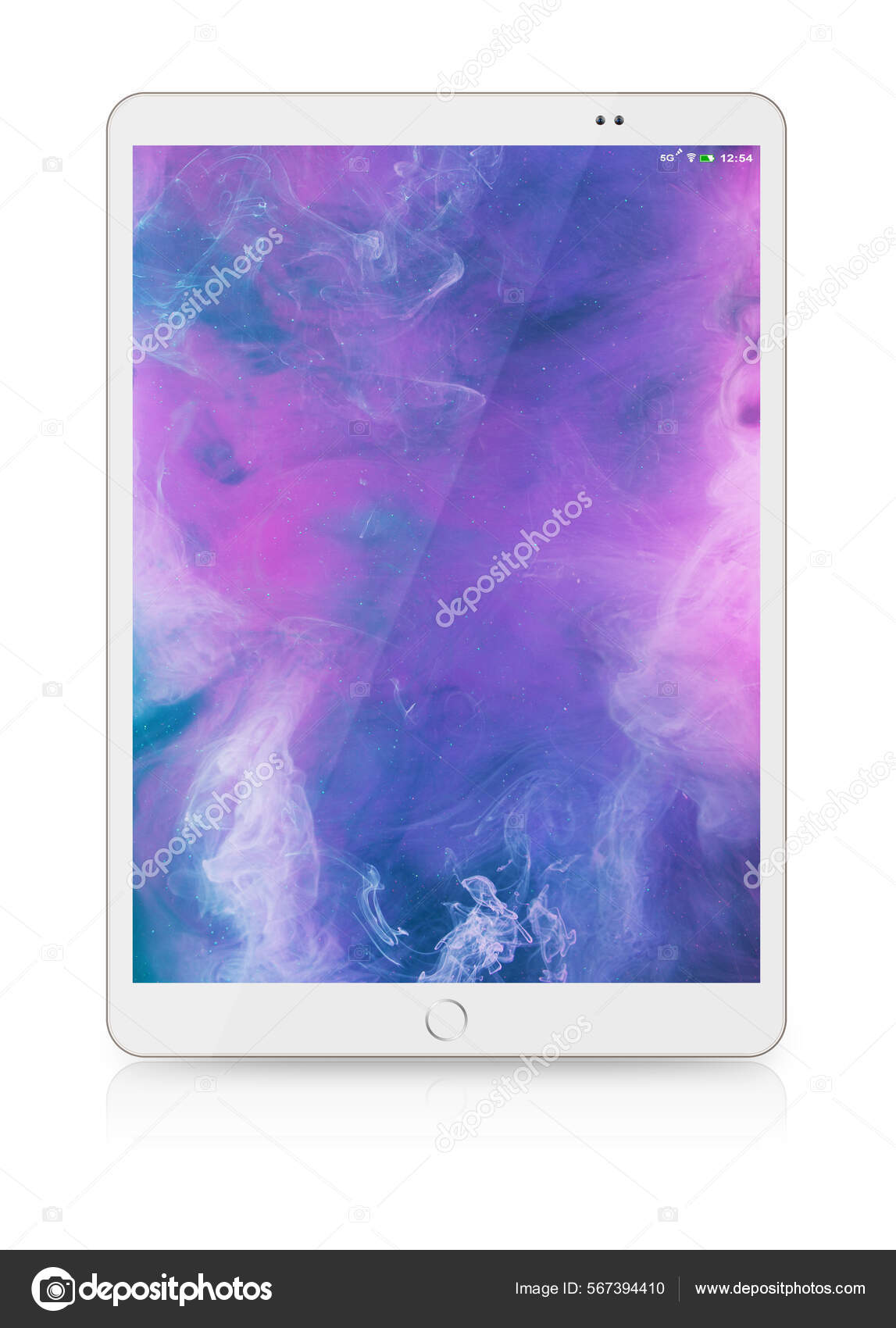 Tablette numérique écran gadget écran violet image libre de droit