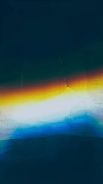 Aged overlay color glitch rainbow dust scratches — Zdjęcie stockowe