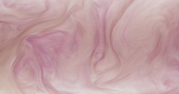 Color fluid texture ink swirl pink wet paint flow — Vídeos de Stock