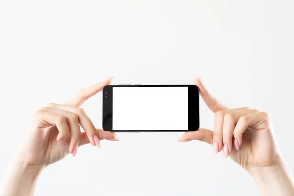 Mobile mockup online advertising internet — Stok fotoğraf