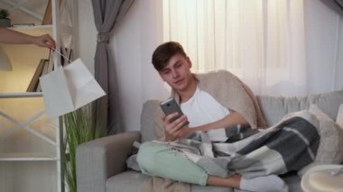 pharmacy order sick man home delivery positive