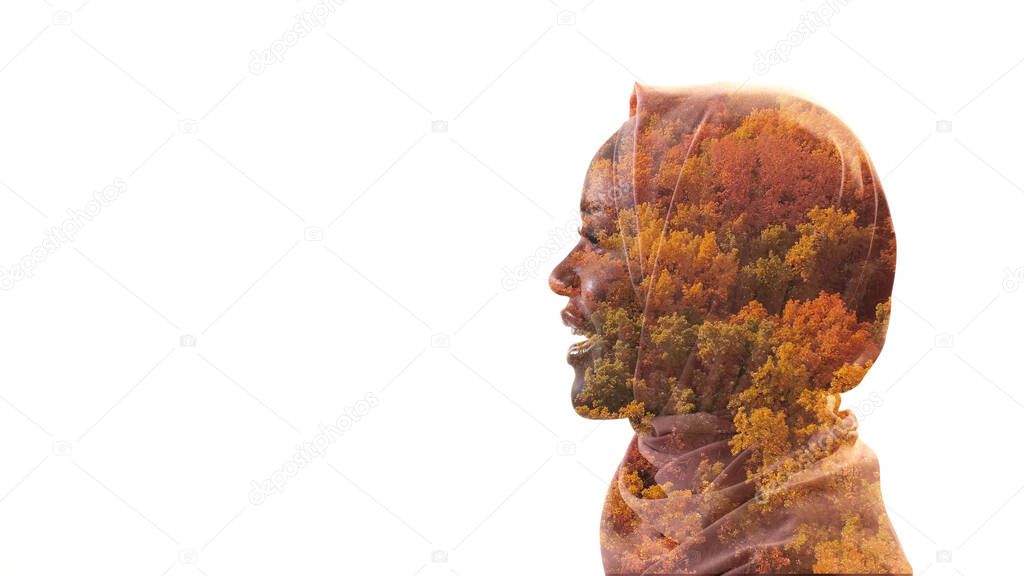 autumn beauty nature inspiration happy woman trees