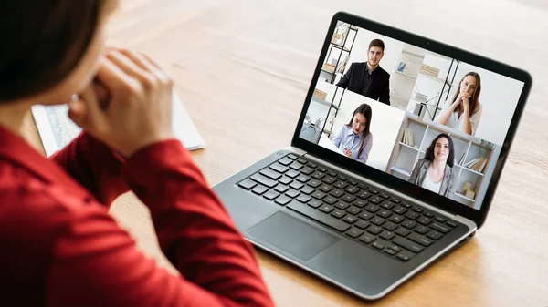 İş videosu görüşmesi sanal konferans iş ekibi