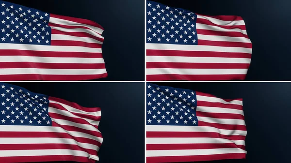 Usa Flagge Vereinigte Staaten Von Amerika Washingtonzeichen Sammlung Des Amerikanischen — Stockfoto