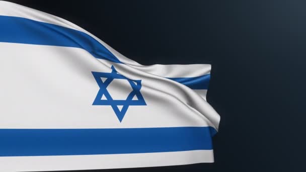 Flaga Izraela Gwiazda Dawida Kultura Żydowska Jerozolimie Izraelski Patriotyczny Symbol — Wideo stockowe