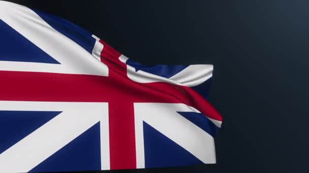 Bandera Británica Gran Bretaña Union Jack Firma Londres Símbolo Identidad — Vídeos de Stock