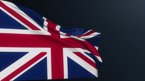 Bandera Británica Reino Unido Union Jack Firma Londres Británico Inglés — Vídeo de stock