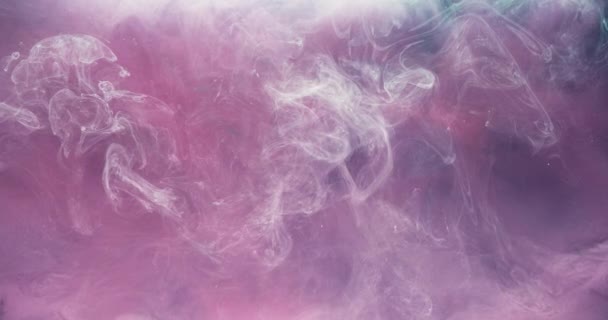 Зграйна Газова Хмара Загадковий Туман Білий Рожевий Рух Рідини Творчий — стокове відео