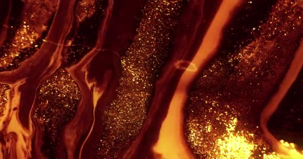 Mürekkep Akışı Sıvı Boya Akıyor Kızıl Sinema Kamerasında Siyah Soyut — Stok video