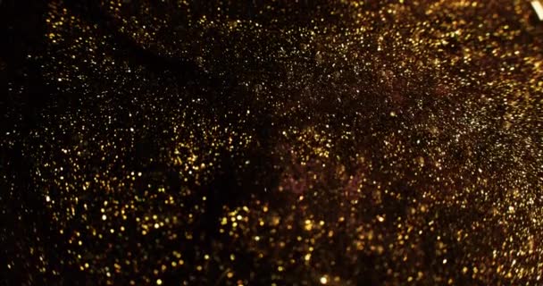 Наближається Задній План Блискучий Секвенін Фарбі Золоті Жовті Мерехтливі Кола — стокове відео