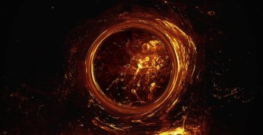 Parıldayan soyut solucan deliği. Uzay yolculuğu. Fantezi dairesi portalı. Bokeh ışık parıltısı. Yıldızlı gece efekti. Odaklanamayan parlak daireler, Kızıl Sinema Kamerası 'ndaki siyah arkaplan çekimleri üzerinde titreşiyor..