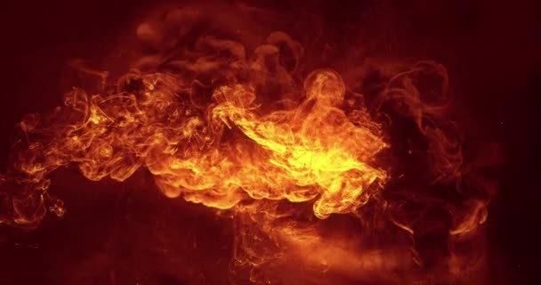 Inktwaterexplosie Brandende Giftige Dampen Effect Abstract Kunst Achtergrond Opname Red — Stockvideo