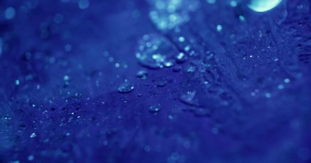 Glitzernde Tinte Hintergrund Farbmischung Schimmernde Flüssigkeit Tritt Aus Blur Blau — Stockvideo