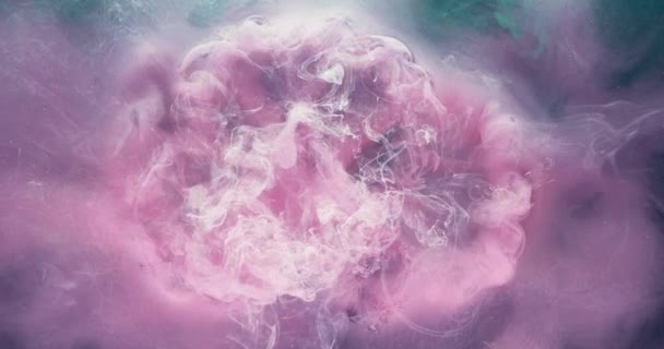 Mist Stroomt Fantasie Wolk Wit Roze Paars Gasmengsel Creatieve Abstracte — Stockvideo