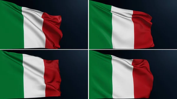 Italien Flagge Rom Zeichen Europäisches Land Sammlung Der Italienischen Nationaltrikolore — Stockfoto
