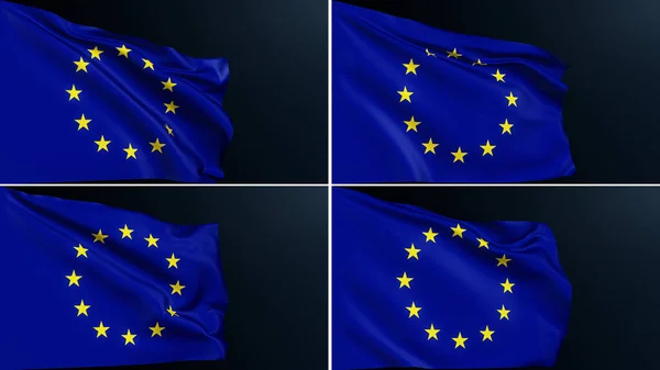 Flag European Union Brussels Belgium Collection Council Official Symbol Europe — Stock Photo, Image