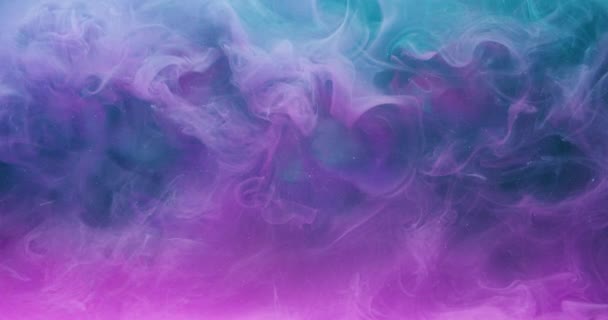 Smoke Flow Magic Poison Blue Pink Acrylic Paint Mix Abstract — Stock Video