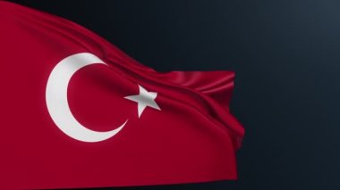 Hindi bayrağı. Ankara sembolü. Kıtalararası ülke. Türkiye 'nin vatansever ulusal kimliği 29 Ekim' de Cumhuriyet Günü 'nü kutluyor. Sallanan pamuk dokusuyla gerçekçi 3D animasyon.