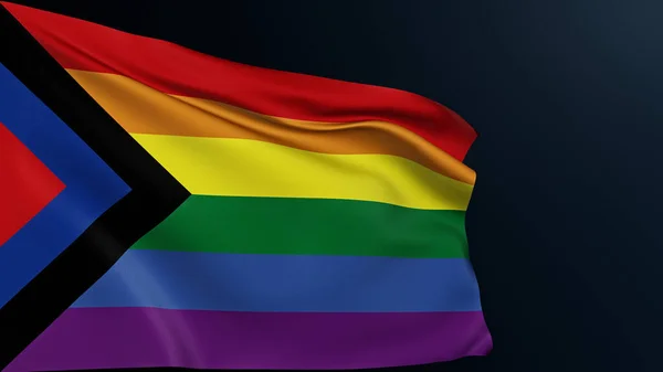 Hbtq Flagga Bögfrihet Mångfald Tolerans Jämställdhet Social Rättvisa Pride Regnbåge — Stockfoto