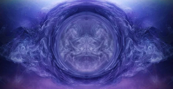 Ink water burst. Fantasy wormhole portal. White paint flow. Purple creative abstract background shot on Red Cinema camera 6k.