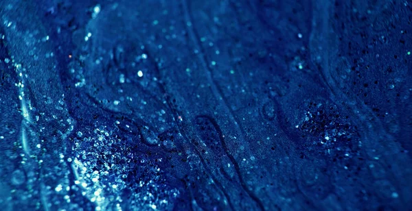 Glitter Fluid Wet Ink Texture Shiny Liquid Mix Defocused Dark — Stock Photo, Image