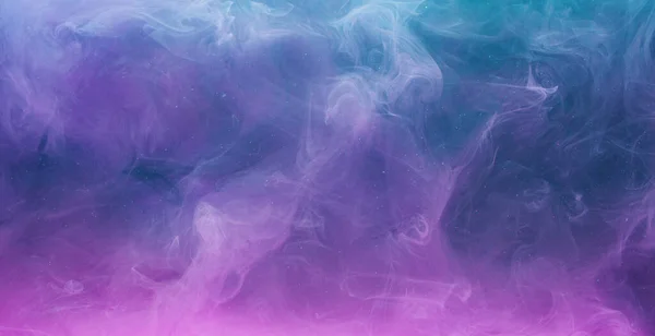 Flujo Humo Veneno Mágico Mezcla Pintura Acrílica Rosa Azul Captura — Foto de Stock