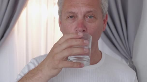 Vodní Bilance Hydratační Dieta Zdravý Životní Styl Nový Začátek Šťastný — Stock video