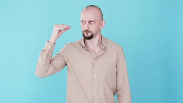 Bla Gebaar Vervelend Gesprek Boomerang Animatie Communicatieprobleem Boos Gestoorde Man — Stockvideo